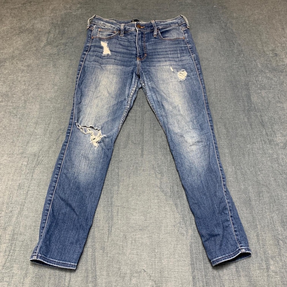 Hollister Jeans Womens 7S 28x26 Blue Denim Soft Stretch High Rise Super Skinny